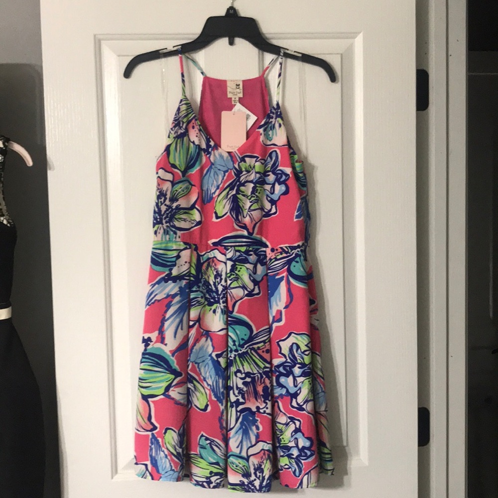 NWT Beautiful floral pink owl dress size medium